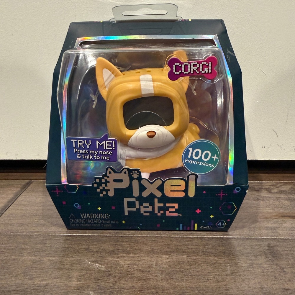 MGA Pixel Petz Corgi Interactive Digital Pet Toy 100+ Expressions  New